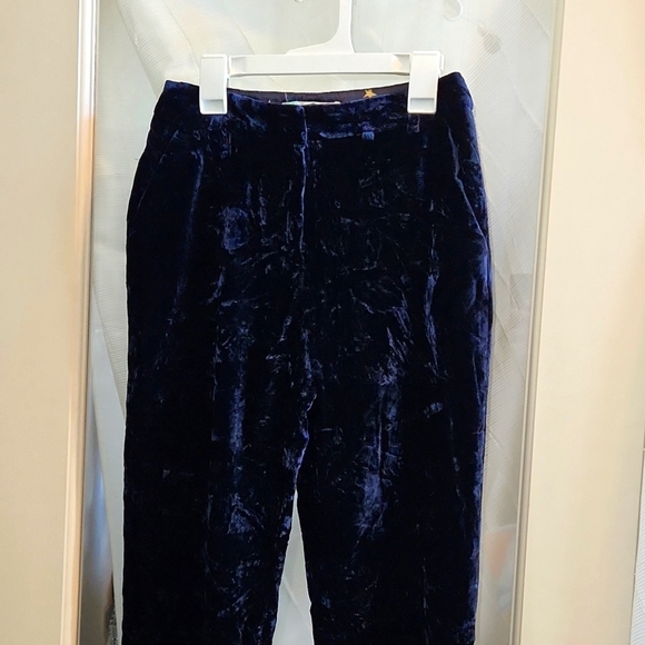 Ted Baker Navy Velvet Pants - Picture 1 of 7